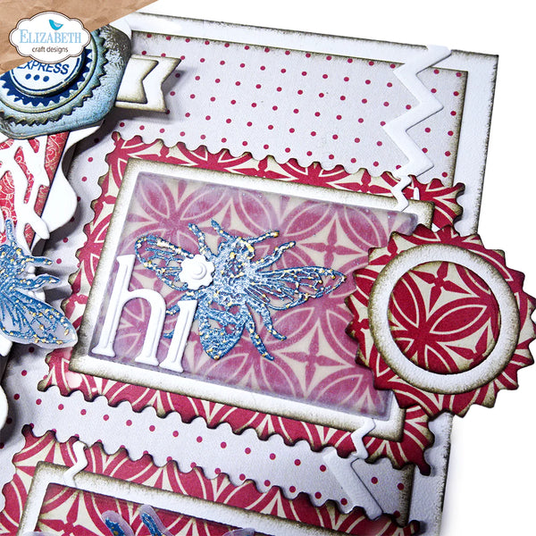 Circles, Banners, and Ribbons Stamp + Die Set {clearance}