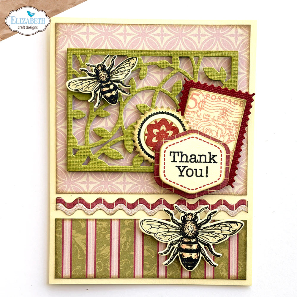 Circles, Banners, and Ribbons Stamp + Die Set {clearance}