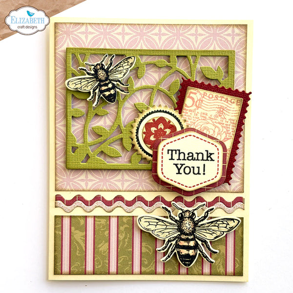 Circles, Banners, and Ribbons Stamp + Die Set {clearance}