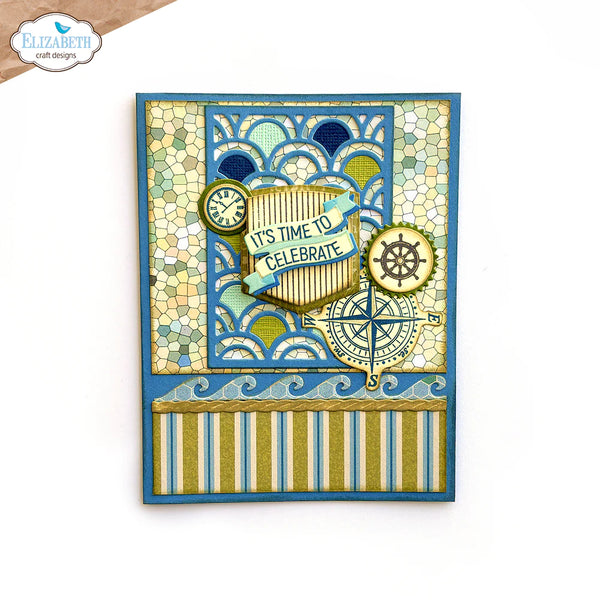 Circles, Banners, and Ribbons Stamp + Die Set {clearance}