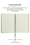 Matte Brown Classic Style Ruled Journal