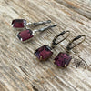 Amethyst Vintage Rhinestone Earrings