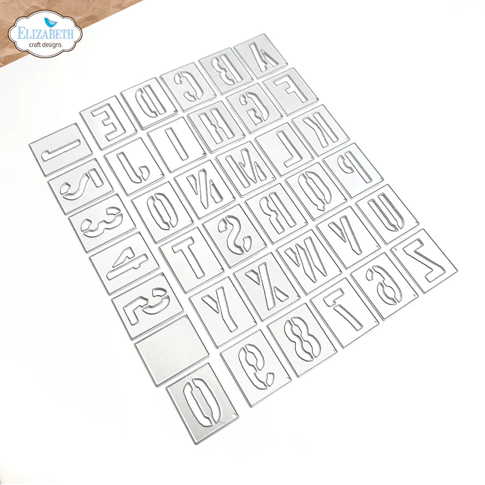 Stencil Alphabet Die Set