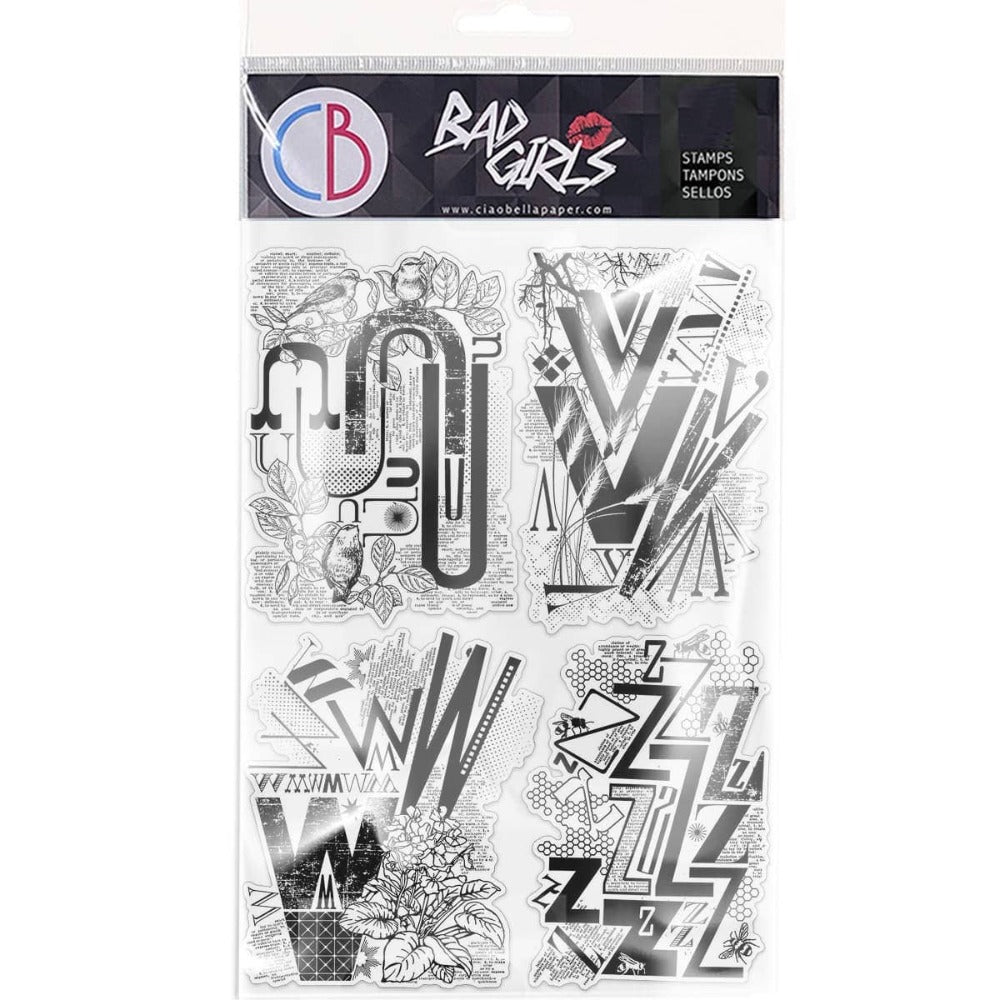 Design Letters 6x8 Clear Stamp Sets | Bad Girls
