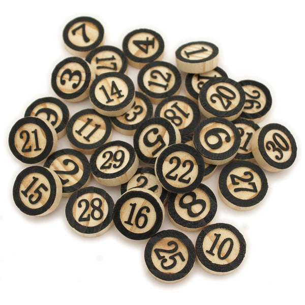 Salvaged Wood Bingo Tiles