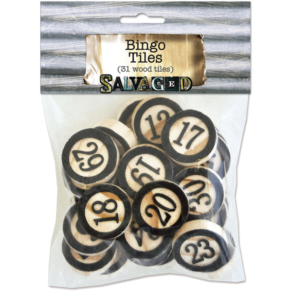 Salvaged Wood Bingo Tiles