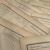 Original 1850s Blank French Ledger Pages Bundles Set/5