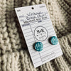Turquoise Vintage Book Cover Post Earrings
