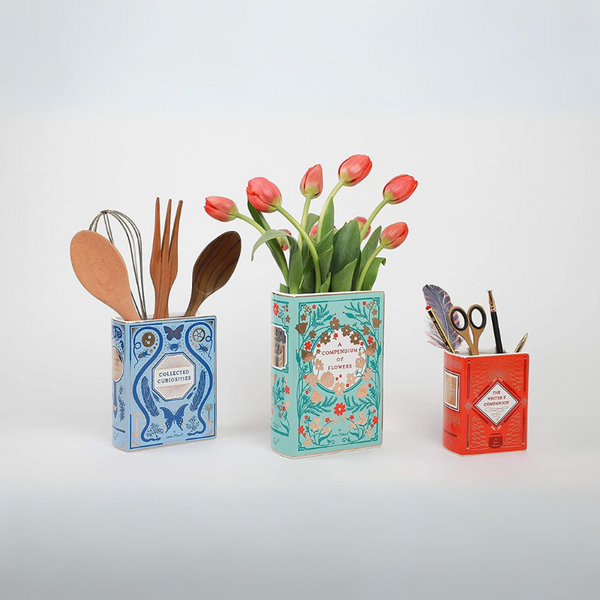 Bibliophile Ceramic Book Art Vases {multiple designs}