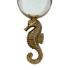 Seahorse Magnifying Glass in Antiqued Brass