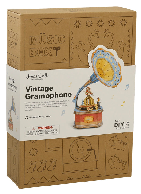 Storybook Vintage Gramophone Music Box Puzzle