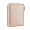 Rose Gold Vegan Leather Zippered Portfolio Notebook | Ruled