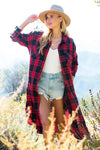 Flannel Plaid Longline Duster/Shacket