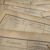 Original 1850s Blank French Ledger Pages Bundles Set/5