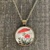 Alice in Wonderland Mushroom Storybook Necklaces