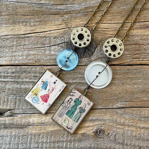 Vintage Sewing Pattern Necklace