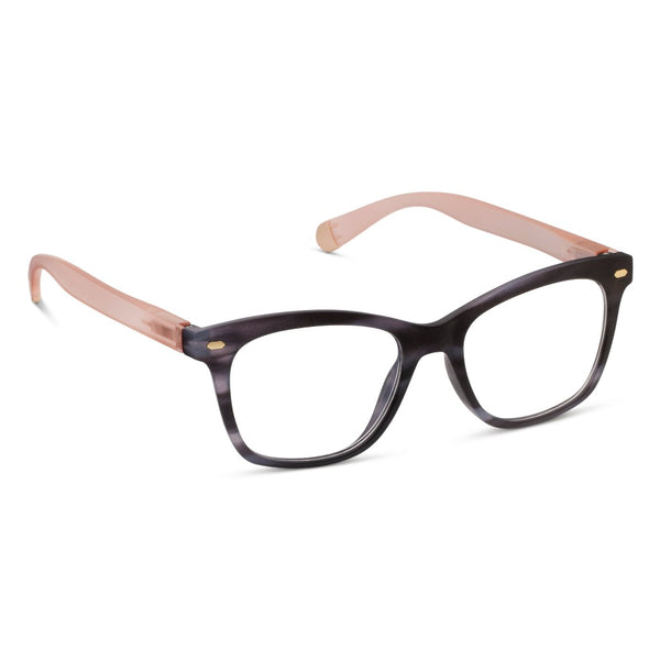 Sinclair Charcoal Horn + Blush Blue-Light Reading Glasses {clearance}