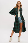 Flannel Plaid Longline Duster/Shacket