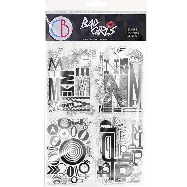 Design Letters 6x8 Clear Stamp Sets | Bad Girls
