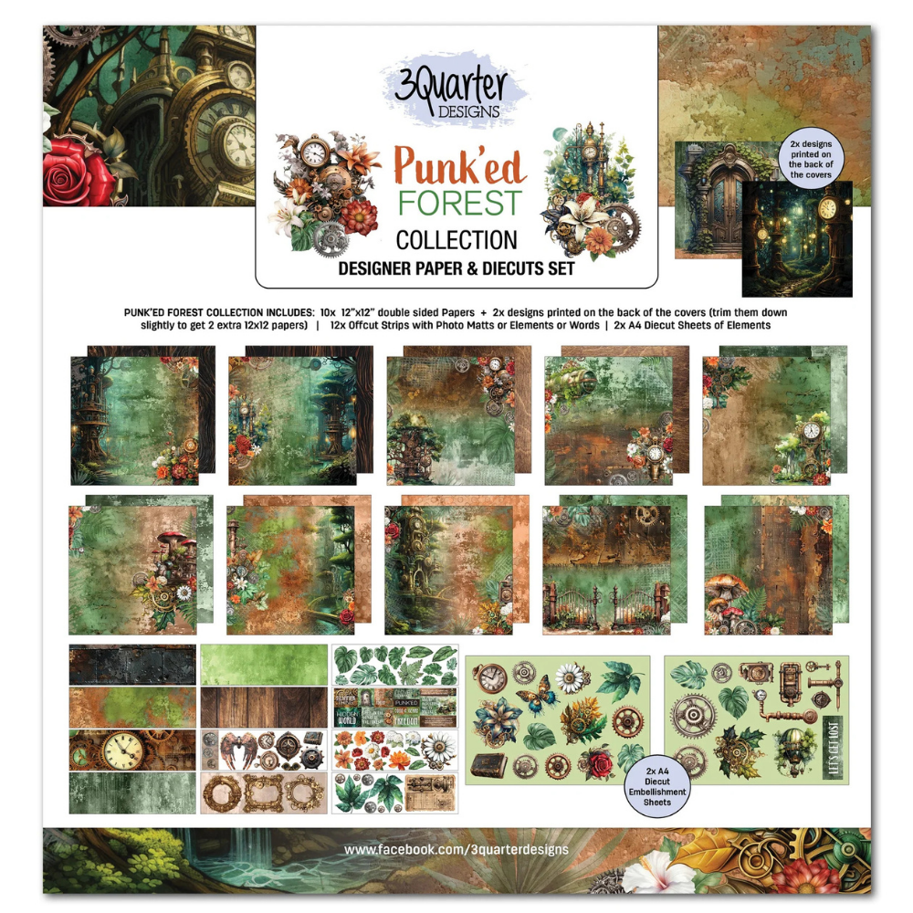 Punk'ed Forest 12x12 Paper Collection + Die Cuts {clearance}