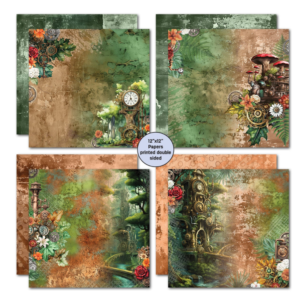 Punk'ed Forest 12x12 Paper Collection + Die Cuts {clearance}