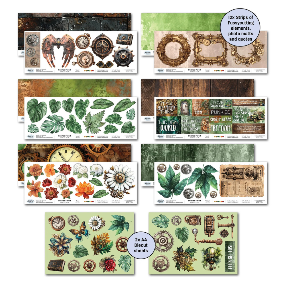 Punk'ed Forest 12x12 Paper Collection + Die Cuts {clearance}