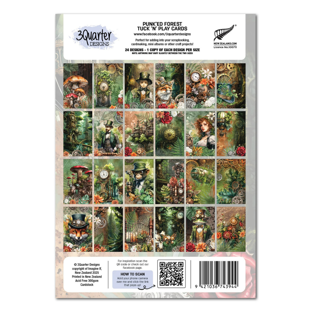 Punk'ed Forest Tuck n' Play Cards {clearance}