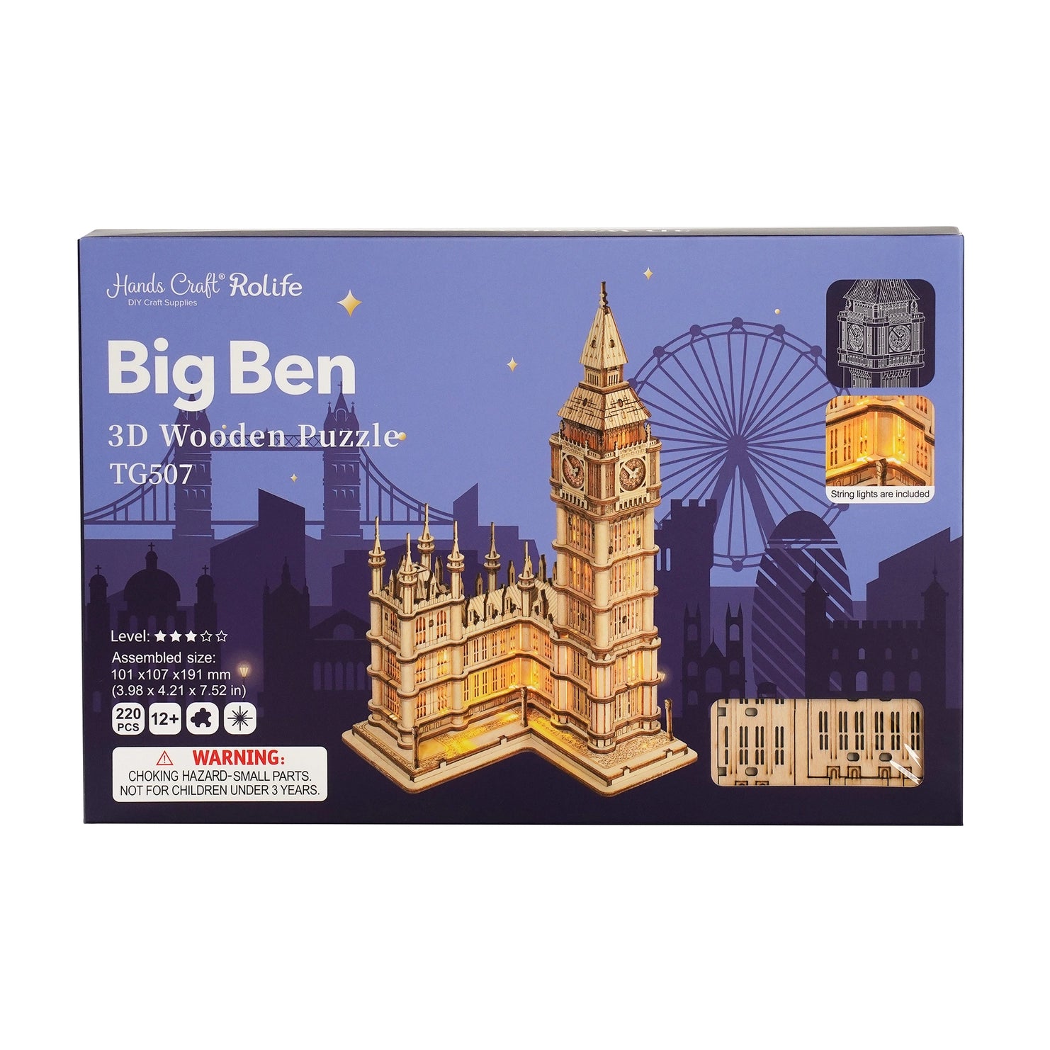 Big Ben Lighted 3D Wooden Puzzle