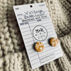 Deep Yellow Vintage Book Cover Post Earrings