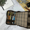 Leather Zippered 12-Pen Case