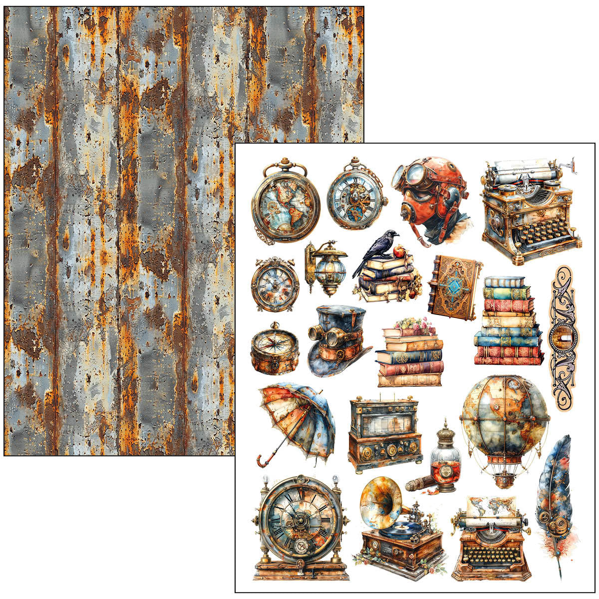 {back soon!} Past Time A4 Maxi Mixed Media Book