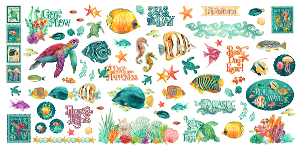 Seas the Day Ephemera Set {clearance}