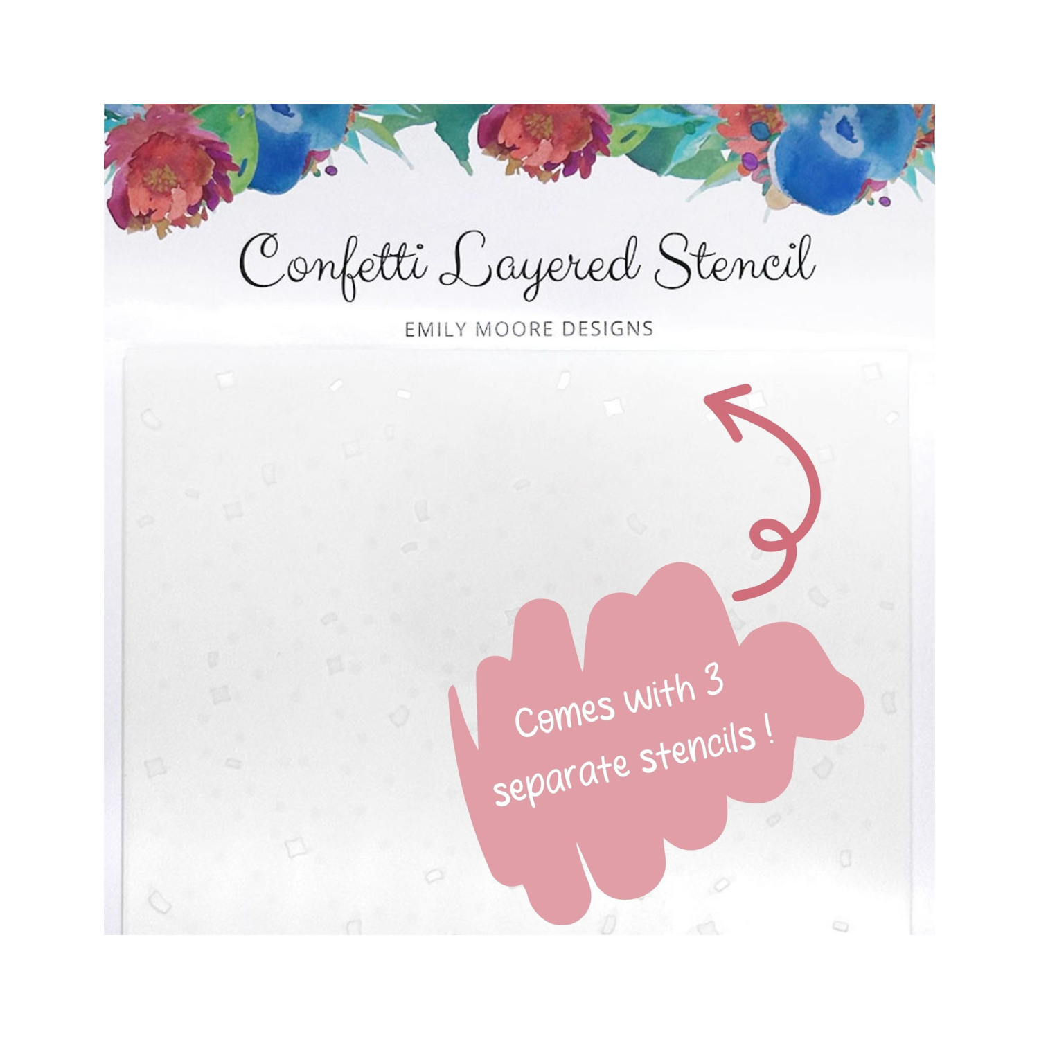 Confetti Layered Stencil