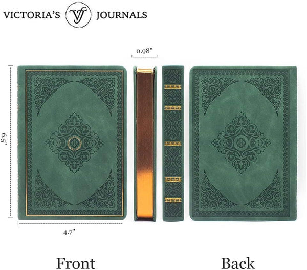 Dark Moss Renaissance Vegan Leather Journal Vegan Leather