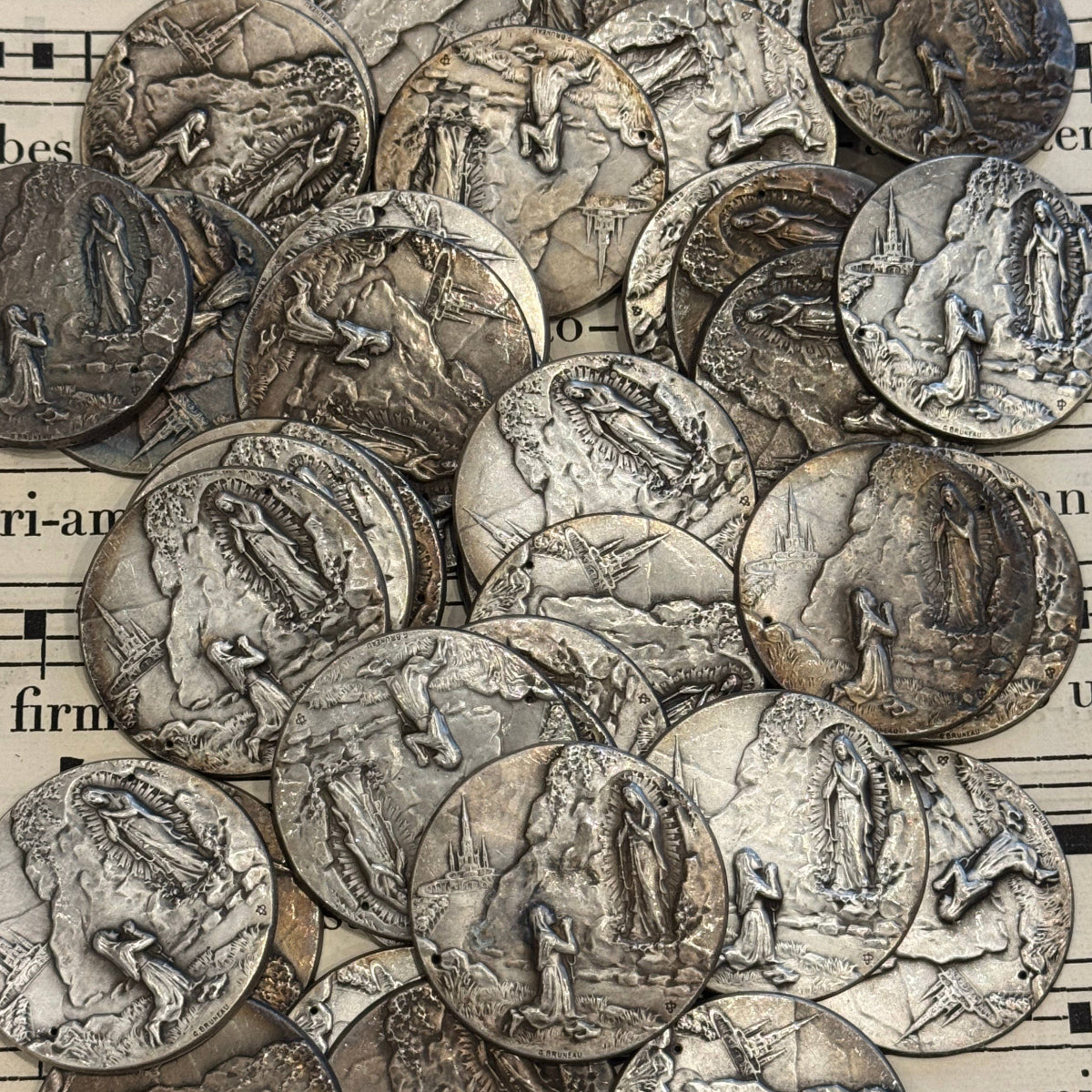 Antique/Vintage Silver Metal Pieces from Lourdes