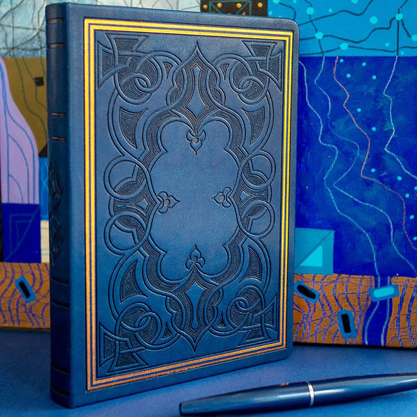 Blue Antiqued Hardcover Journal