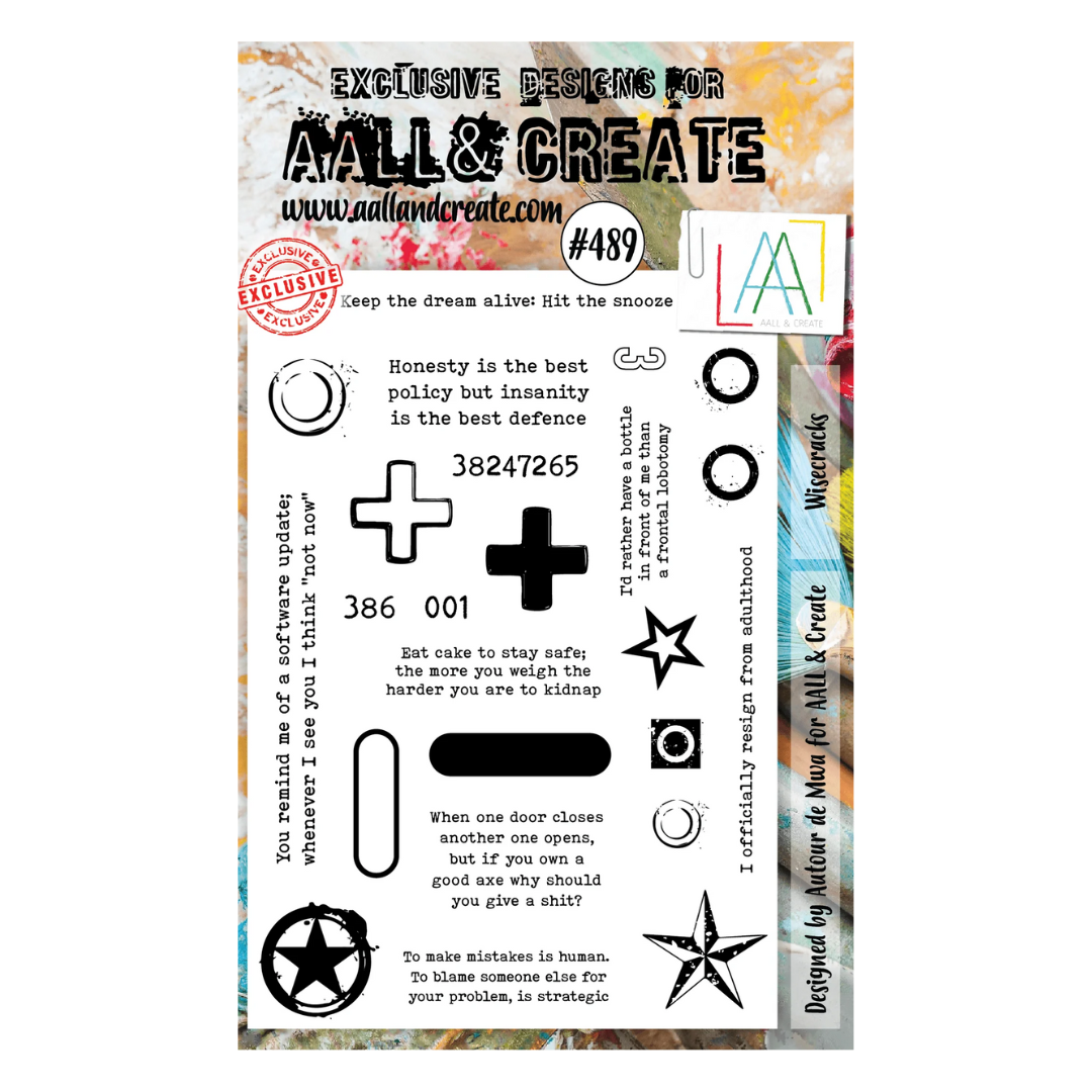 Wise Cracks A5 Clear Stamp Set No. 489 {clearance}