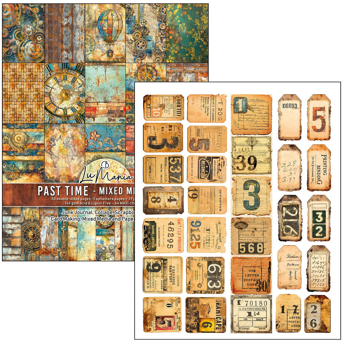 {back soon!} Past Time A4 Maxi Mixed Media Book