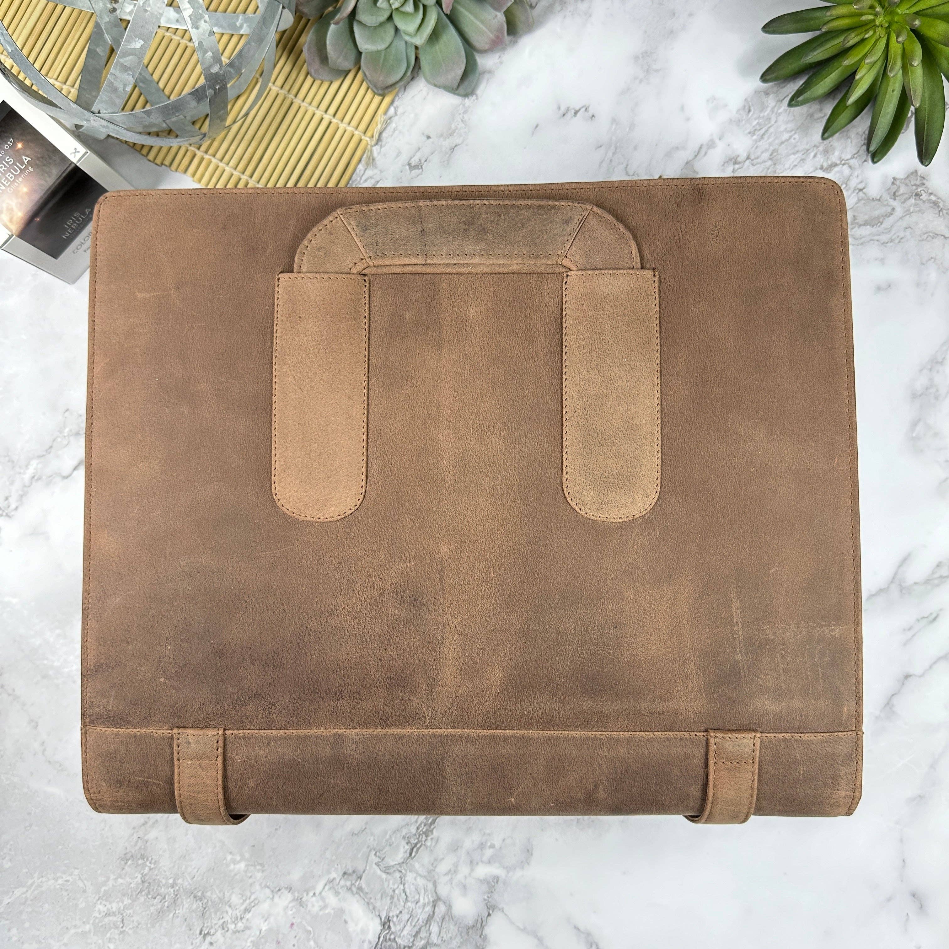 Bomber Brown Leather 96 Pen Zip Case