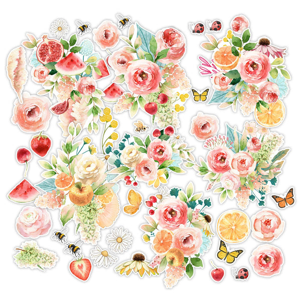 Apple Blossom Florals Die-Cut Ephemera