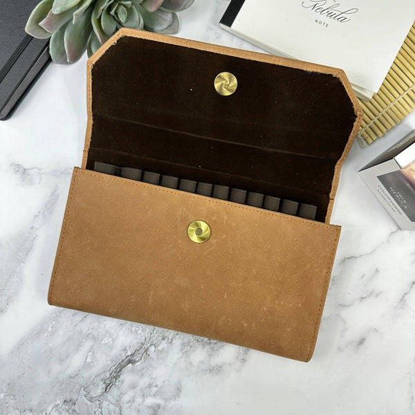 Leather 12-Pen Penfolio Clutch
