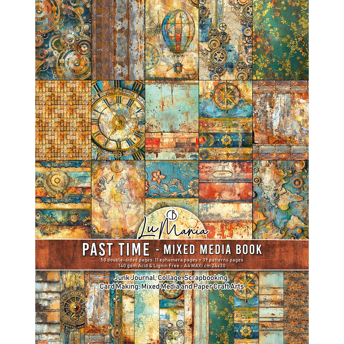 {back soon!} Past Time A4 Maxi Mixed Media Book