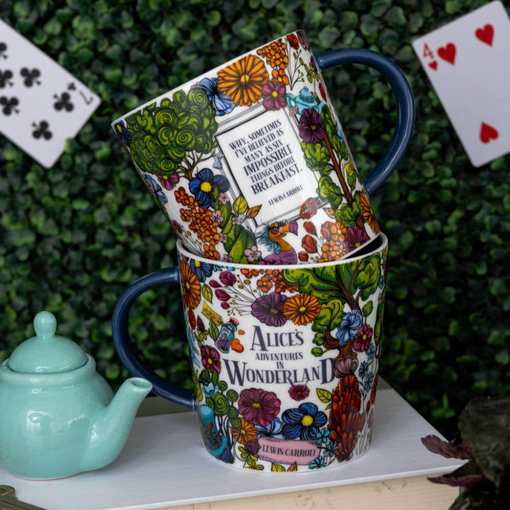 Floral Nonsense Alice in Wonderland Ceramic Mug