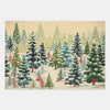 Vintage Painted Trees Christmas Wrapping Paper Trio