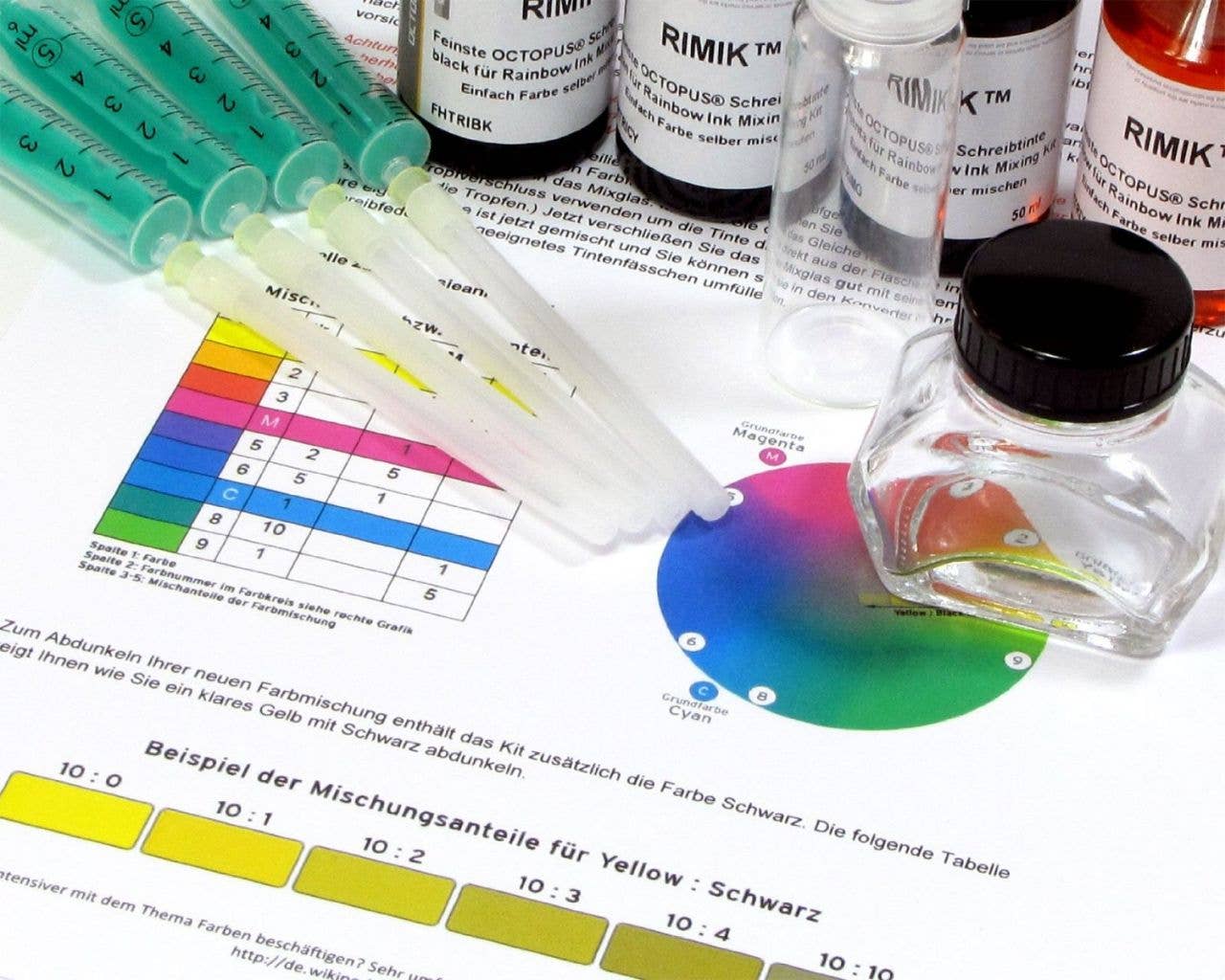 Rainbow Ink Mixing Kit for Fountain Pens