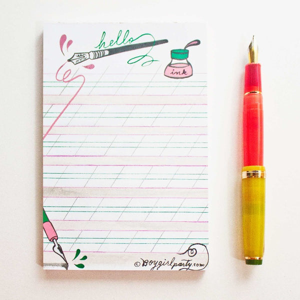 Hello Ink Penmanship Notepad