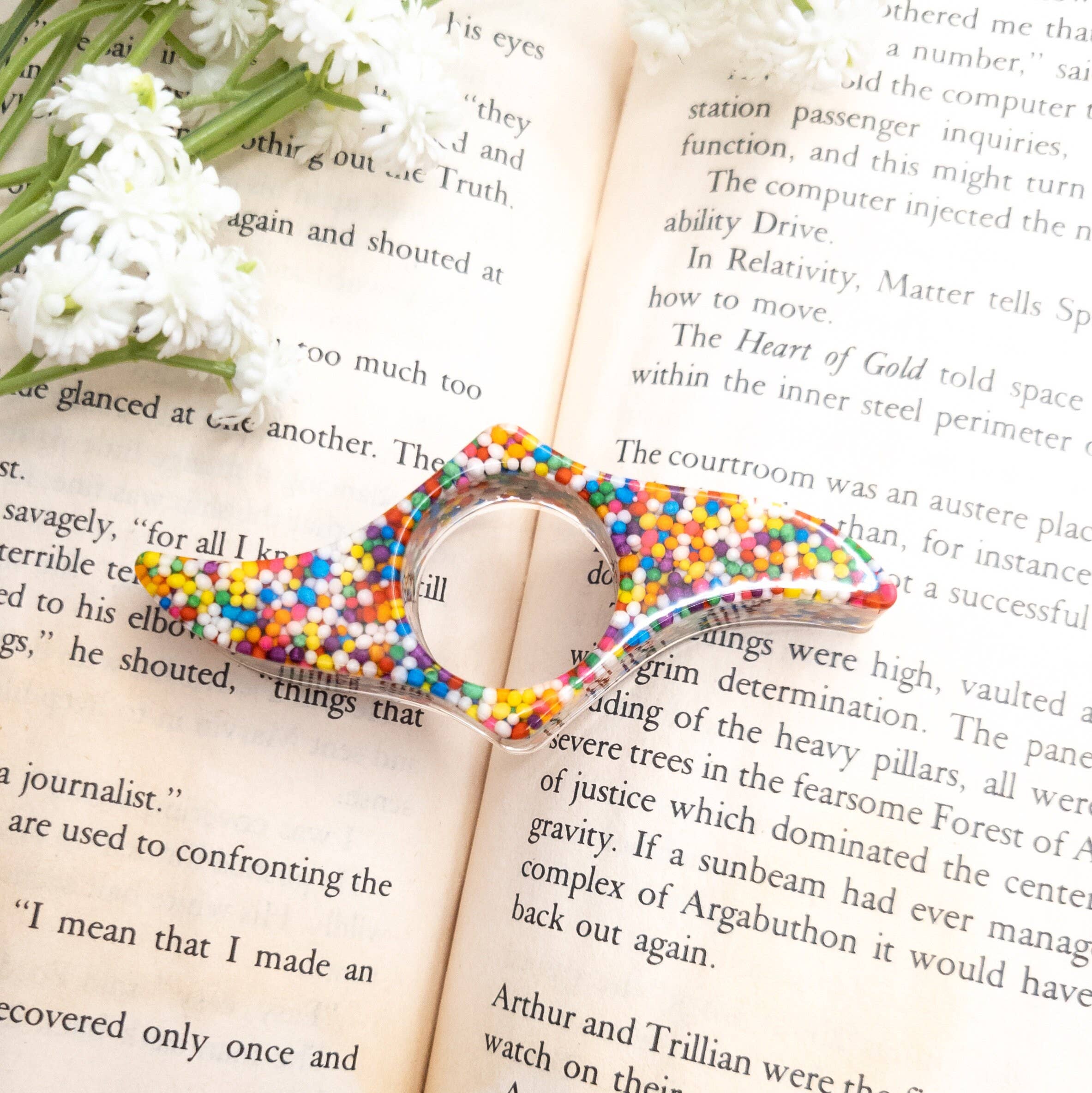 Rainbow Sprinkle Book Holder/Page Spreader