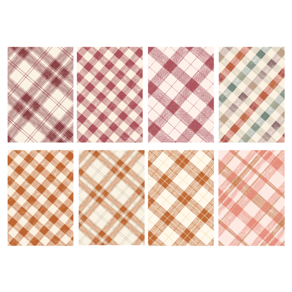 Ginger Snap Plaid 6x9 Single Sided Paper Pack {clearance}