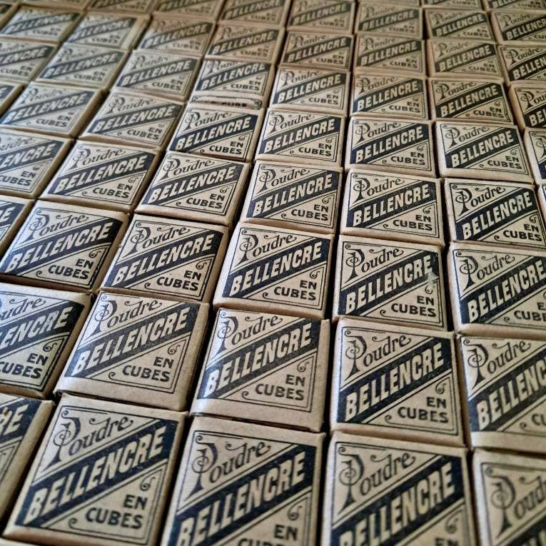 Antique French Bellencre Dry Ink Cubes