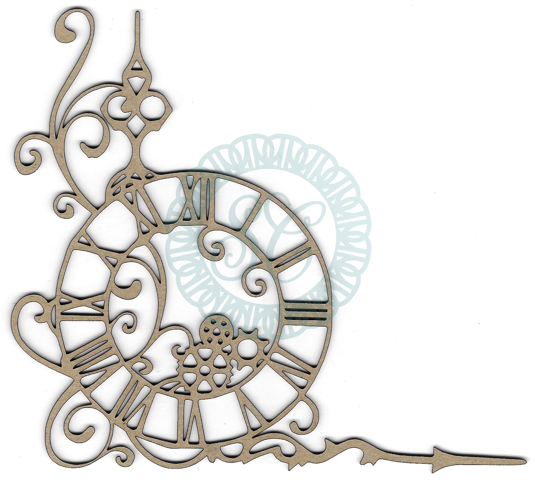 Steampunk Corner Clock | Laser-Cut Chipboard